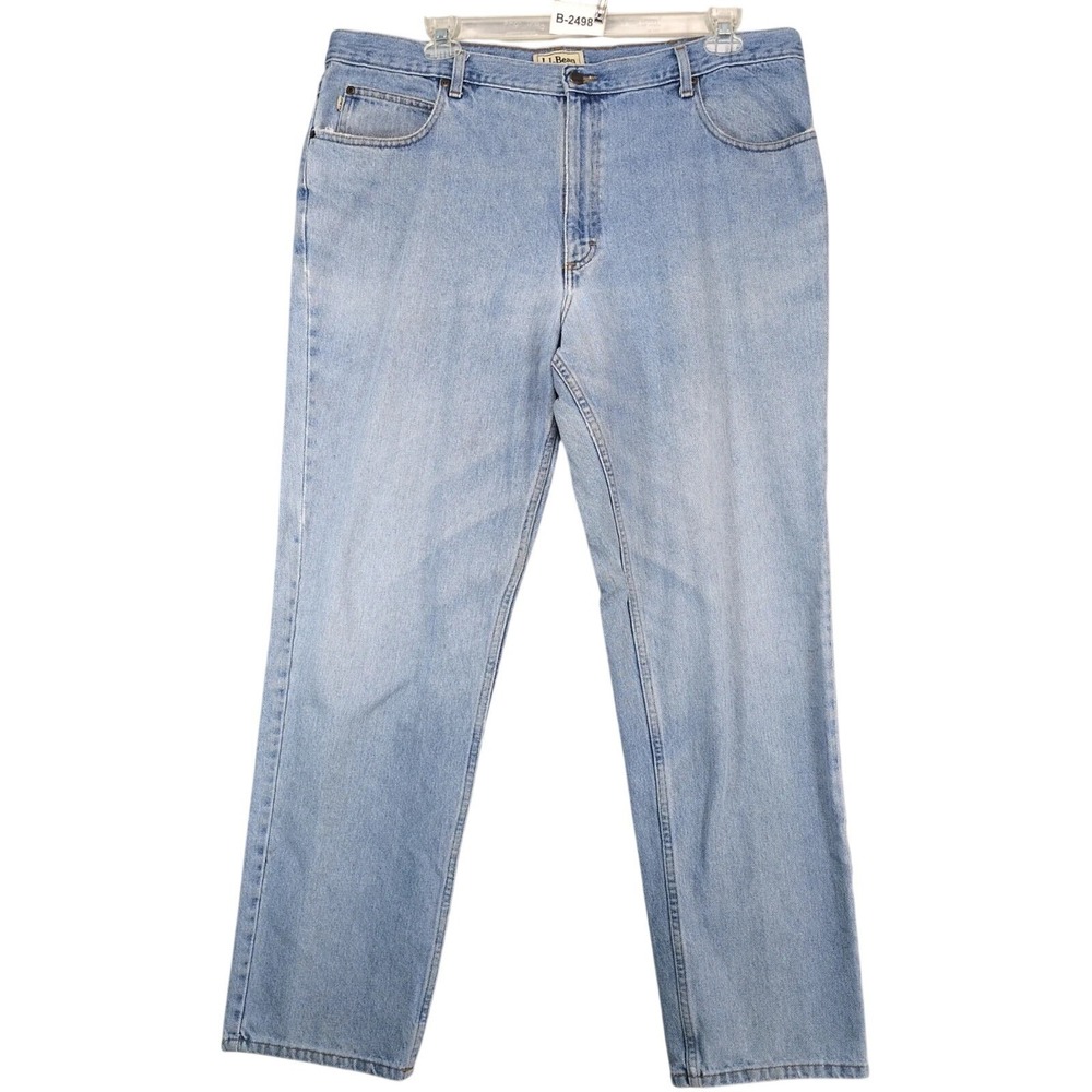 Vintage 90s LL Bean Light Wash Classic Fit Jeans Mens 42x34" Outdoors Workwear